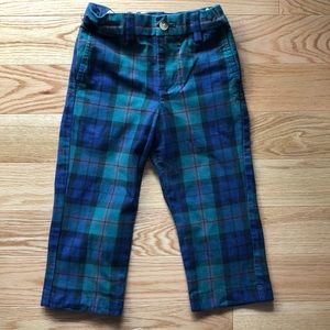 Toddler boy plaid trousers